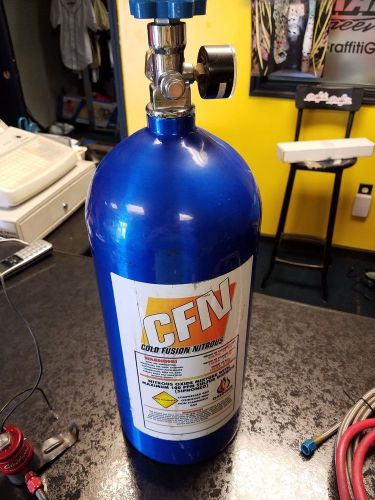 10lb nitrous bottle w/high flow valve &amp; gauge nos cold fusion