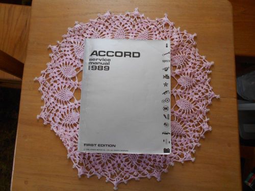 Honda accord service manual 1989 first edition