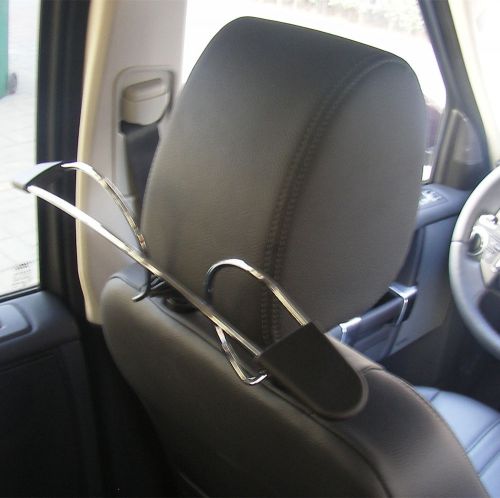 Chrome steel car head rest clothes suit coat adjustable hanger holder for bmw