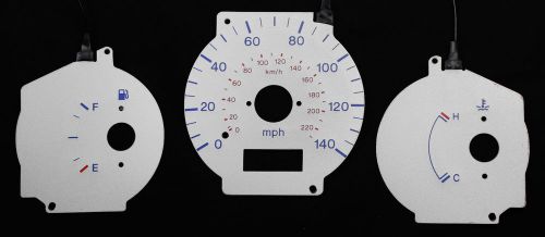 140mph silver reverse glow gauge indiglo face overlay for 97-00 mazda protege dx