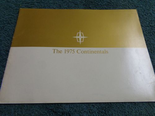 1975 lincoln continental sales brochure / original dealership catalog
