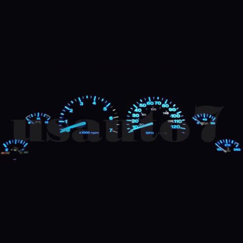 Dash cluster gauge aqua blue smd led lights kit fits 93-98 jeep grand cherokee