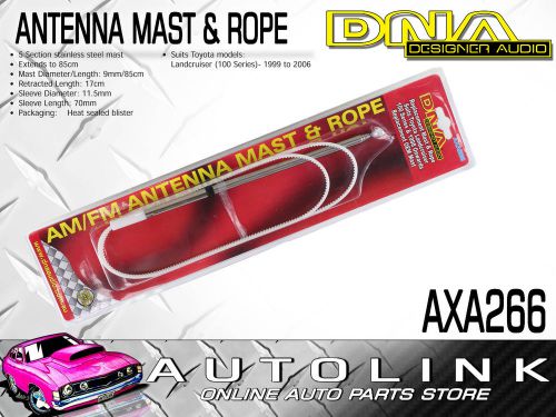 Dna replacement oem antenna mast to suit toyota landcruiser 100 series 1999-2006