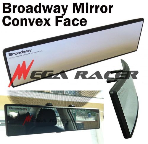 Jdm 1pc broadway 240mm convex white tint rear-view clip-on mirror #ca12 bmw