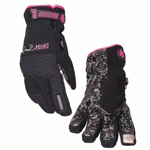 Divas snowgear versa style womens pink/black gloves size medium *new*