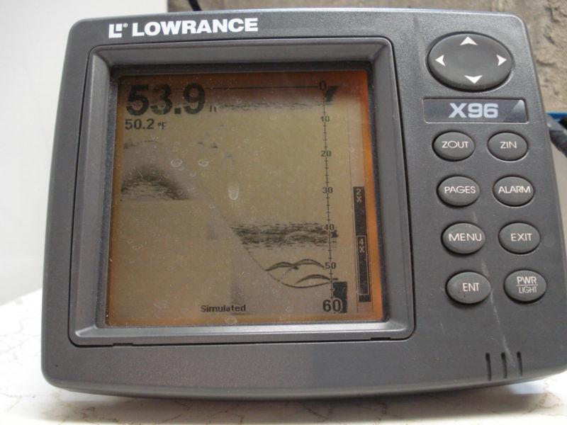 Lowrance x96 fish finder depthfinder sonar lowrance lms lcx used  x97 eagle