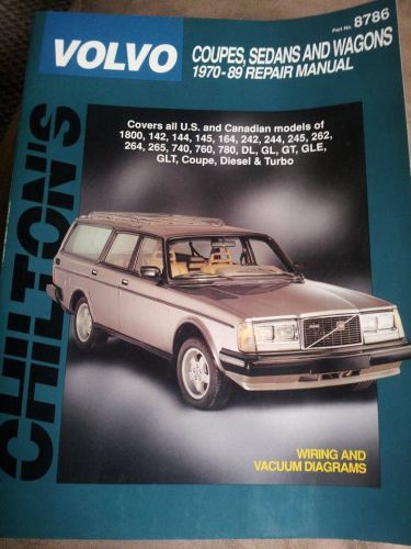 Chilton&#039;s 1970-1989 volvo coupes sedans and wagons repair manual  8786
