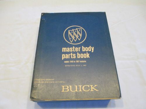 Buick 1940-1967 buick master body parts book catalog nos buick gm parts.