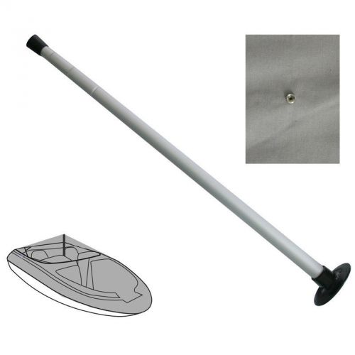 New boat cover support pole with reinforcement patch for trailerable boat cover