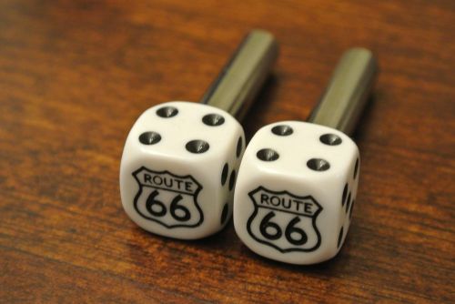 Dudds dice route 66 dice door locks white with black dots (2 pack)