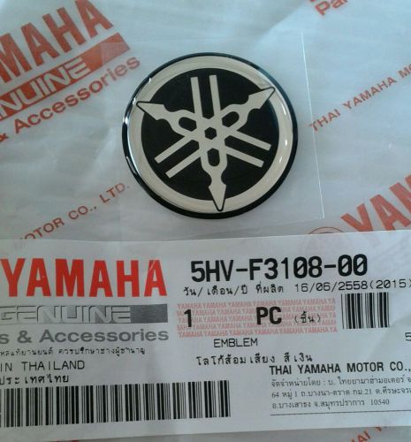 Yamaha logo100% genuine 30 mm tuning fork logo black slver sticker emblem decal