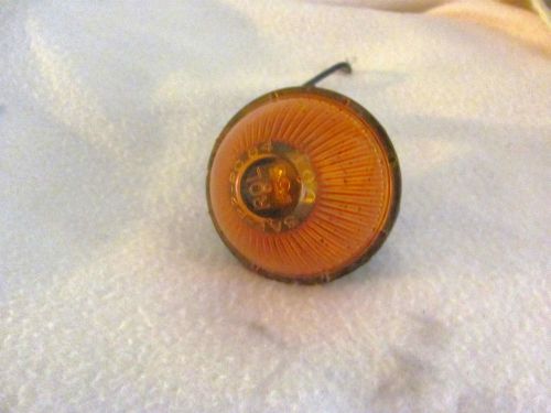 Beehive amber marker light on a 3/8&#034; stud 12 volt plastic lens