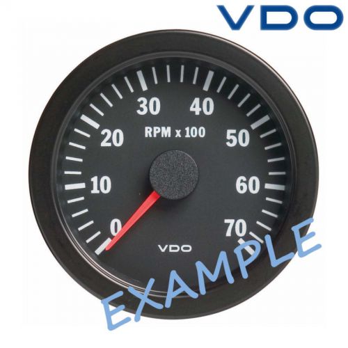 Vdo viewline tachometer gauge marine boat 52mm 2&#034; 6000 rpm black a2c59510039