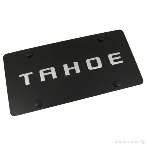 Chevy tahoe name badge on black license plate - new!