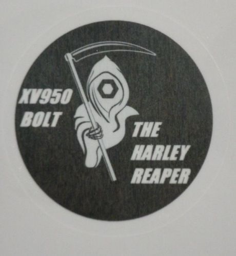 Yamaha xv950 star bolt generic &#034;the harley reaper™&#034; round sticker / decal