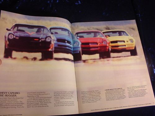 Chevrolet camaro, 1980 brochure  awesome car !!