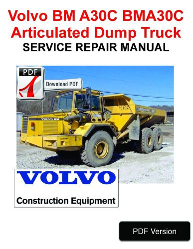 Volvo bm a30c bma30c articulated dump truck service repair manual