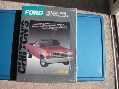 1987-1993 chilton&#039;s ford full size truck repair manual f150 f250 f350 bronco