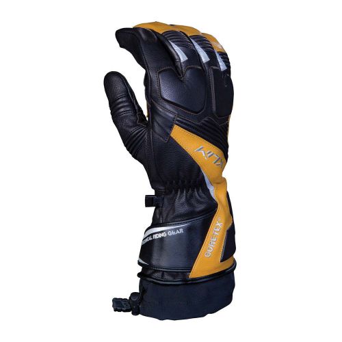 Klim men&#039;s elite breathable gore-tex snowmobile snow winter gloves - black/tan