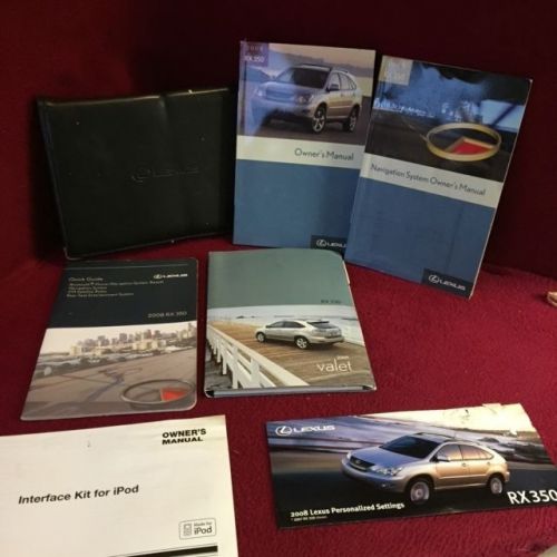 2008 lexus rx350 rx 350 oem owners manual set with navigation guide and case