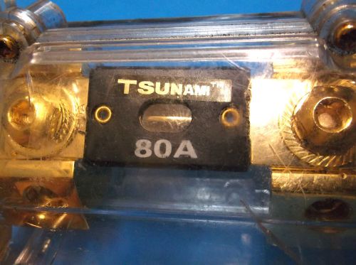 Tsunami 80a 80 amp gold plated car audio fuse holder