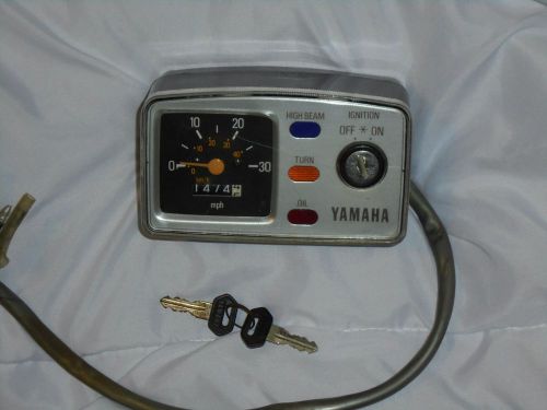 Yamaha qt50 gauge cluster speedometer moped ignition with keys yamahopper 1980