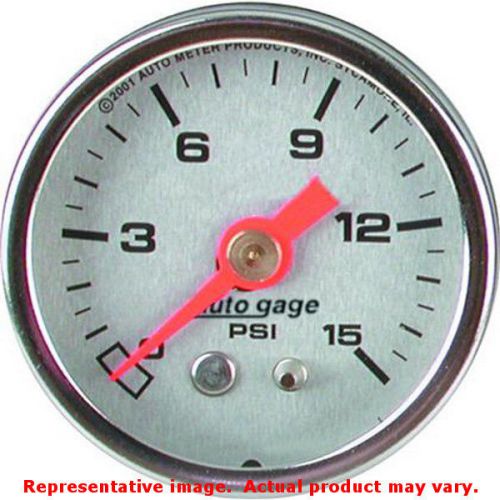 Auto meter 2178 direct mount pressure gauge chrome 1-1/2&#034; (38.1mm) range: 0-15