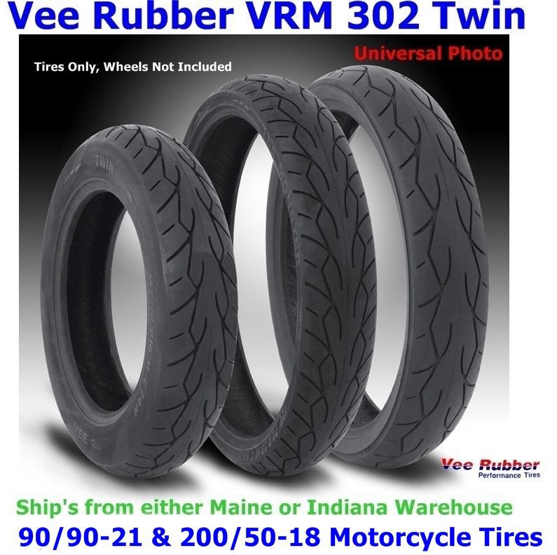 90 90 21 front & 200 50 18 rear vee rubber vrm 302f motorcycle tires