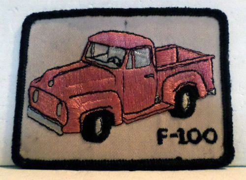 Vintage f-100 pickup truck automobile 4&#034; sew on patch loose vg