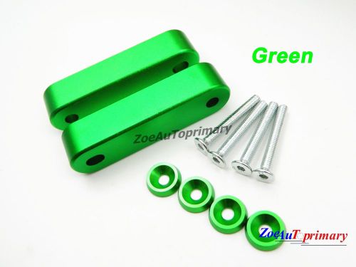 Green hood vent spacer risers for acura 90-01integra 88-00 civic 92-95eg/96-00ek