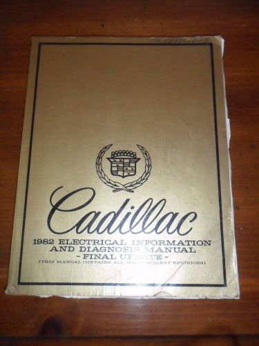 1982 cadillac electrical and engine diagnosis repair shop manual