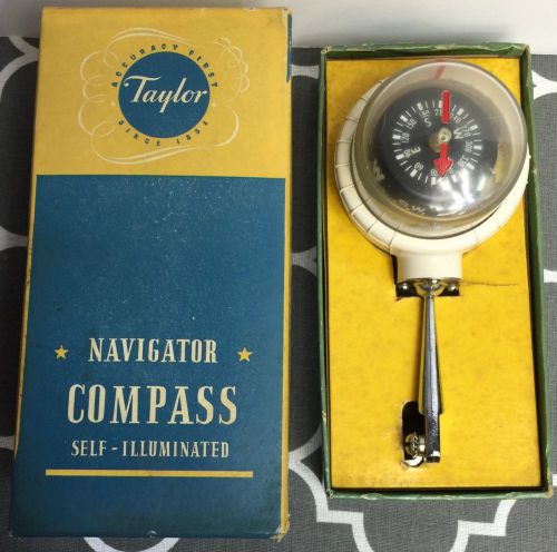 Vintage taylor instruments navigational compass model 2957, self-illuminated