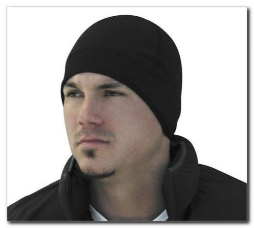 Zan headgear fleece helmet liner w/ neoprene ear covers  black