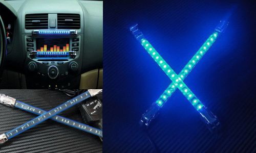 Car sound control music led light voice-activate blue glow bright 2pcs sw3047