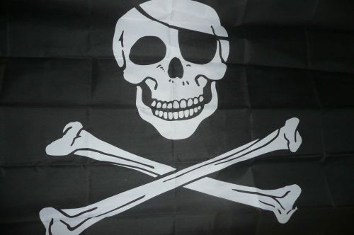 New  pirate flag jolly roger boat grave digger type 12x18 &#034;