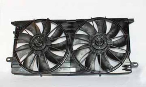 Dual radiator and condenser fan assembly tyc 621410 fits 98-04 cadillac seville