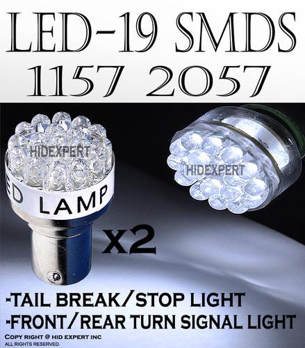 Jdm 2 pcs super hyper white 19 led bulbs for turn signal light 1157 2057 ny1