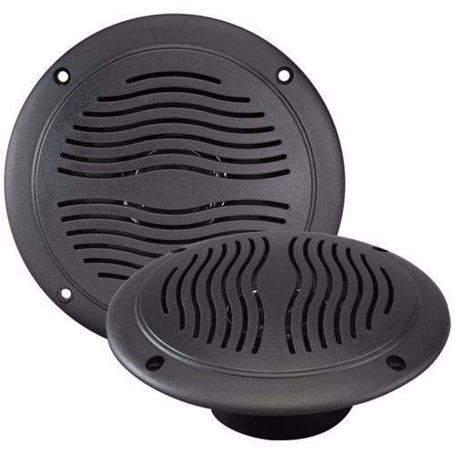 Magnadyne wr42b 5&#034; black dual cone 50 watts waterproof marine speakers set 2