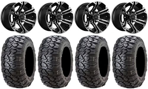Madjax nitro mach golf wheels 12&#034; 23x10-12 ultracross tires ez-go &amp; club car