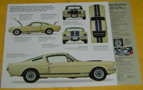1966 ford mustang shelby gt350 fastback 289 ci 306 hp imp info/specs/photo 23x8