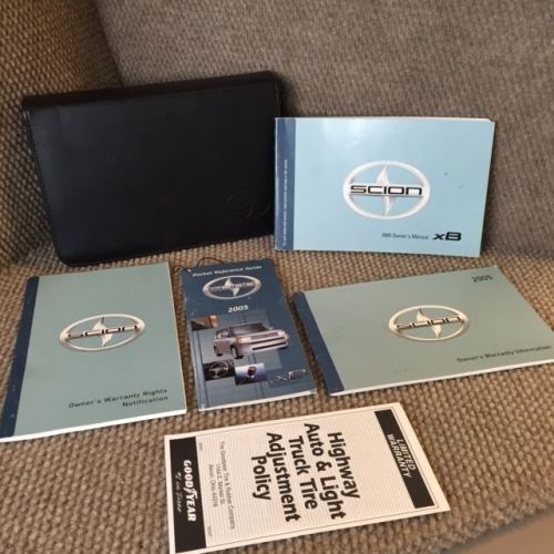 2005 scion xb oem owners manual set with warranty guides, 1st aid pack and case
