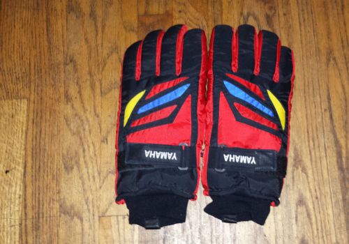 Vintage yamaha xl snowmobile winter gloves red 80s black mens ski snowboard rad