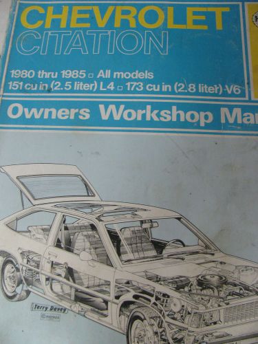 Haynes chevy citation repair guide for 1980- 1985 chevrolet shop manual