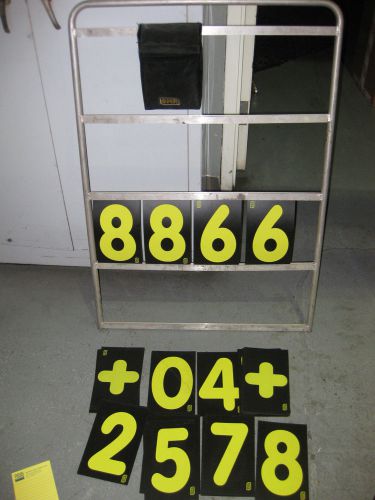 Omp clubman aluminum pit signal board with numbers scca nasa poc pca nascar imsa