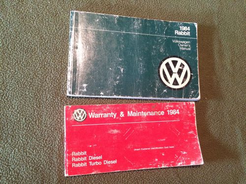 1984 volkswagen rabbit owners manual guide book operating instructions