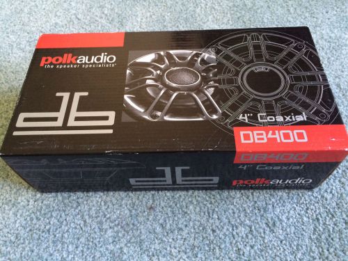 Polk audio db400 4&#034; coaxial 2-way car speakers certified for marine use, new!