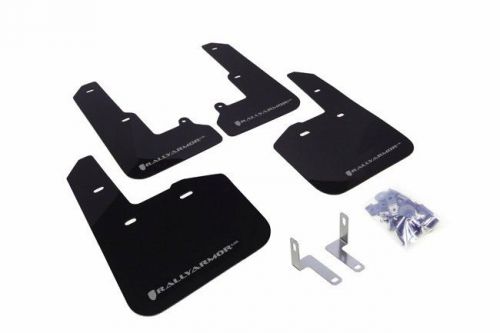 Rally armor black mud flap w/ silver logo for 15-17 subaru legacy