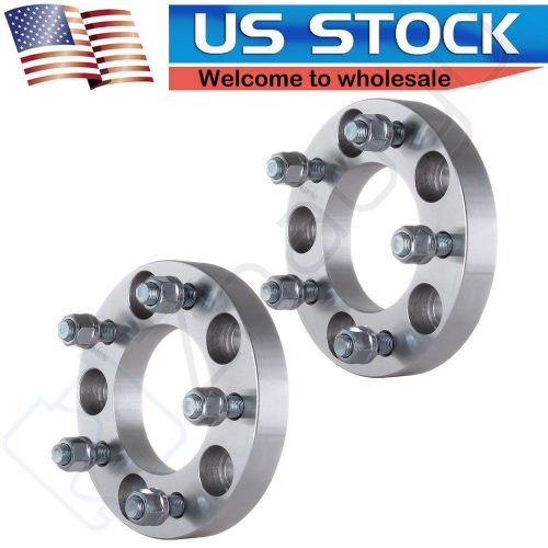 2pcs 1&#034; inch 5x5 to 5x5 wheel spacers adapters bolt on 1/2&#034; x 20 studs for jeep