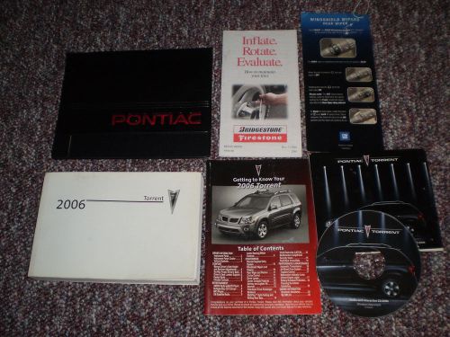 2006 pontiac torrent suv owners manual books instruct cd guide case all