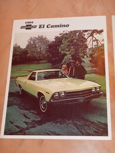 Original 1969 chevrolet chevy el camino dealer sales brochure  (lot 60)